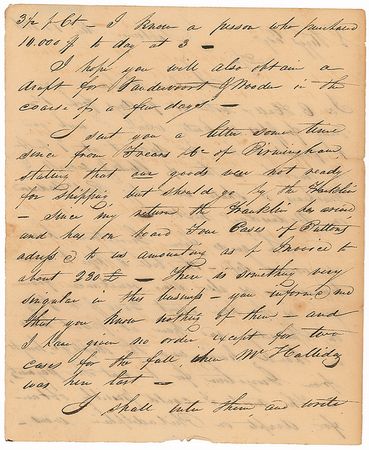 Lot #615 George Peabody Handwritten Letter Signed - Image 2
