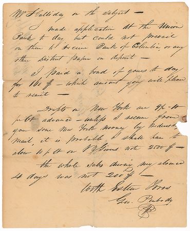 Lot #615 George Peabody Handwritten Letter Signed - Image 3