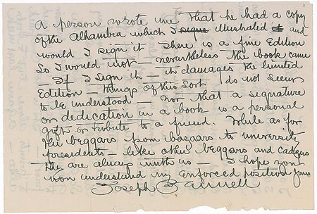 Lot #867 Joseph P. Pennell Handwritten Letter Signed - Image 2