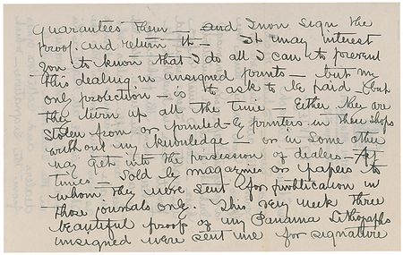 Lot #867 Joseph P. Pennell Handwritten Letter Signed - Image 3
