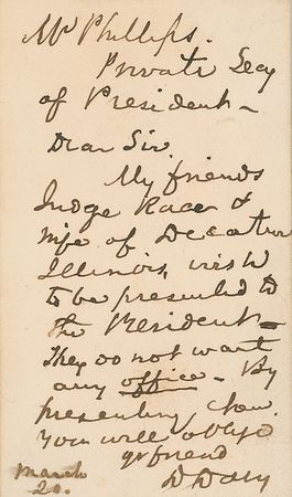 Lot #623 Supreme Court: David Davis Signed Note - Image 1