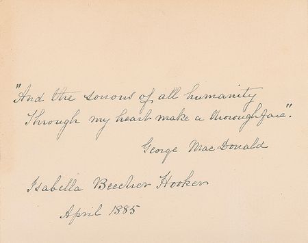 Lot #587 Isabella Beecher Hooker - Image 1