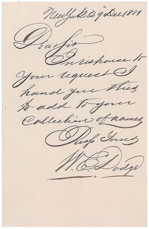 Lot #365 William E. Dodge Handwritten Letter Signed - Image 1