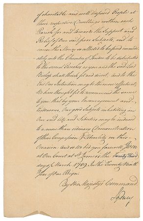 Lot #485 King George III Signed Document - Image 2