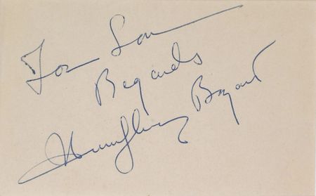 Lot #1252 Humphrey Bogart Signature - Image 2