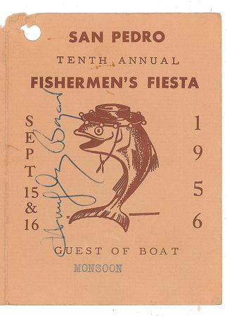 Lot #1253 Humphrey Bogart: Quite possibly Bogart?s final autograph as remembered by his boat?s skipper - Image 1