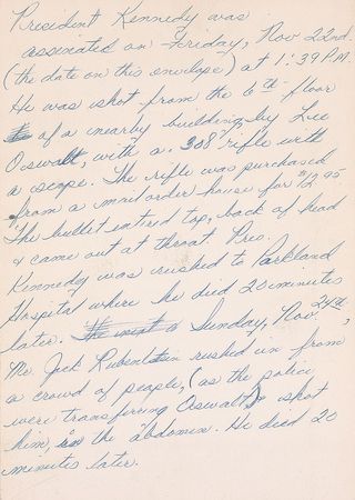 Lot #148 White House Envelope Postmarked Nov 22nd: Postmarked November 22, 1963 - Image 4