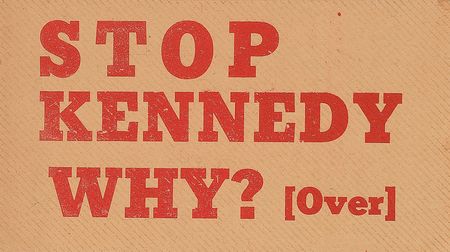 Lot #60 John F. Kennedy Opposing Campaign Card Campaign Card - Image 1