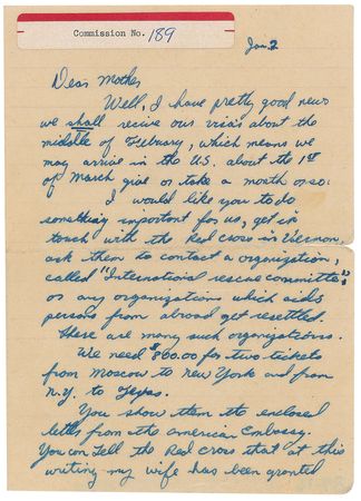 Lot #154 Lee Harvey Oswald: “Both of us have now recivied Soviet exit visa’s to leave the Soviet Union” - Image 1