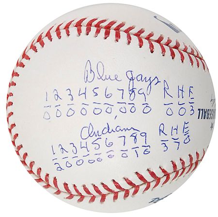 Lot #1579 Len Barker Baseball - Image 2