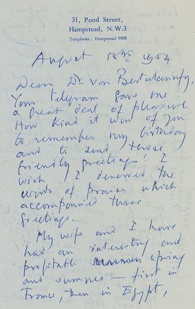 Lot #933 Aldous Huxley: “The Near East is wonderfully beautiful and fascinating, but horribly depressing” - Image 1