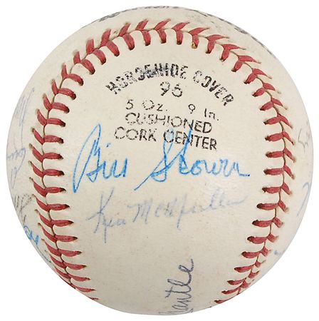 Lot #1709 Mickey Mantle and Old-Timers Baseball - Image 3