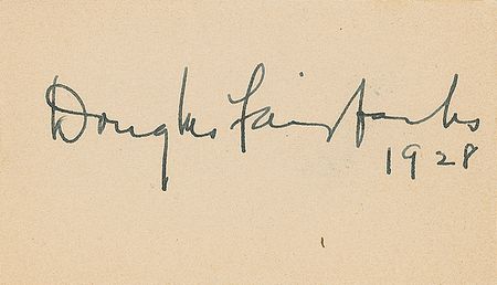 Lot #1346 Douglas Fairbanks and Mary Pickford Signatures - Image 1