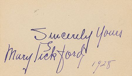 Lot #1346 Douglas Fairbanks and Mary Pickford Signatures - Image 2