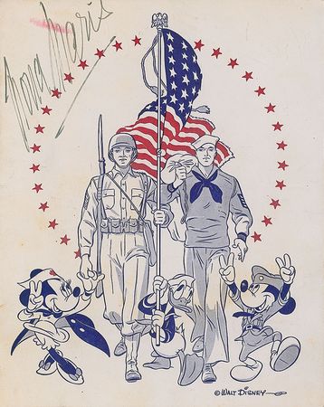 Lot #1295 Actors and Actresses: Grant and Scott host a servicemen?s dinner in 1943 - Image 1