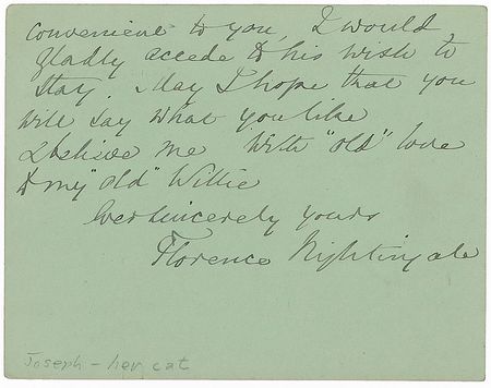 Lot #508 Florence Nightingale Handwritten Letter Signed - Image 2