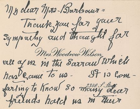 Lot #321 Edith Bolling Wilson: A thoughtful letter after the passing of her husband - Image 1
