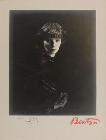 Lot #1270 Katharine Hepburn: Fantastic Beaton portrait inscribed to the famed director - Image 2