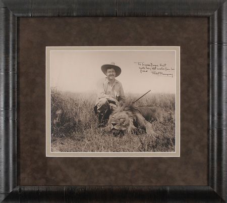 Lot #847 Ernest Hemingway: Vivid image from Hemingway?s lion hunt during the safari that inspired numerous literary works - Image 1