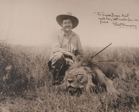 Lot #847 Ernest Hemingway: Vivid image from Hemingway?s lion hunt during the safari that inspired numerous literary works - Image 2