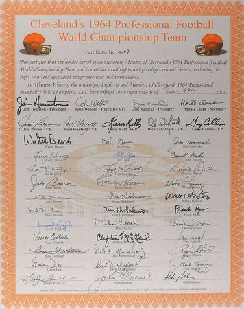 Lot #1623 Cleveland Browns Prints - Image 1