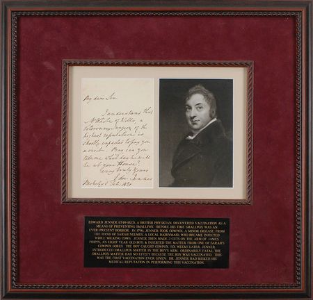 Lot #477 Edward Jenner: Pioneer of smallpox vaccine seeks to meet “a veterinary surgeon of the highest reputation” - Image 1