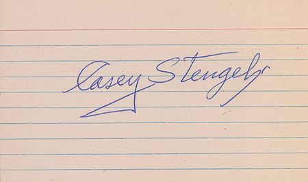 Lot #1810 Casey Stengel Signatures - Image 1