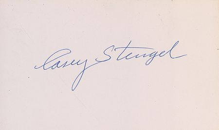 Lot #1810 Casey Stengel Signatures - Image 2