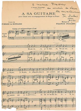Lot #1028 Francis Poulenc Sheet Music - Image 1