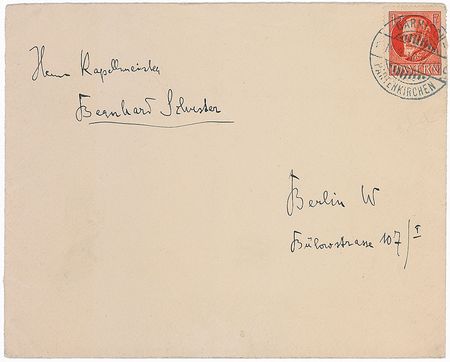 Lot #1044 Richard Strauss and Ermanno Wolf-Ferrari Hand-Addressed Envelopes - Image 1