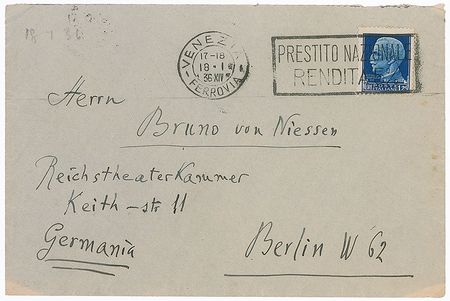 Lot #1044 Richard Strauss and Ermanno Wolf-Ferrari Hand-Addressed Envelopes - Image 2