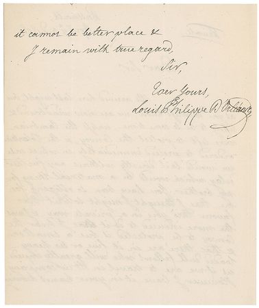 Lot #491 King Louis-Philippe: “I hear the convoy to be protected is but a small one & that there are in it 5 or 6 heavy loaded dull fellows who will greatly impede us” - Image 2