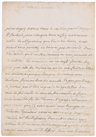 Lot #876 Jean-Baptiste Rousseau Handwritten Letter Signed - Image 2