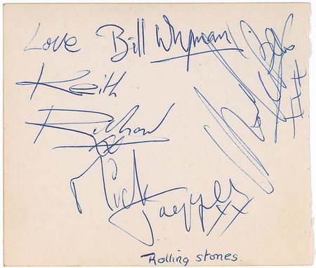 Lot #1091 Rolling Stones: Clean 1963 signatures of the entire band - Image 1