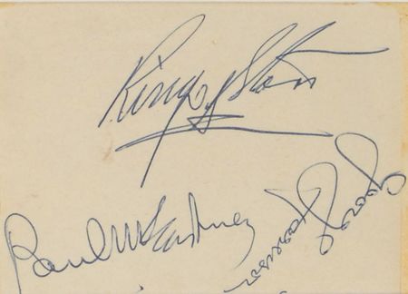 Lot #1051 Beatles: ‘Fab Four’ signatures with a scarce unused Hard Day’s Night Embassy Theatre ticket - Image 2