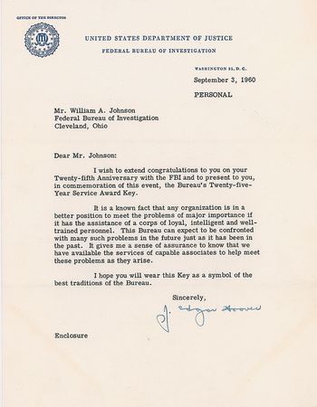 Lot #589 J. Edgar Hoover Letters - Image 1