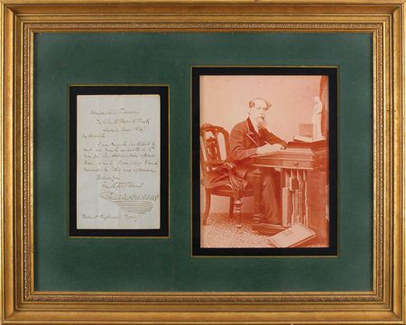Lot #833 Charles Dickens: Dickens sends humble thanks for a poem dedication - Image 1