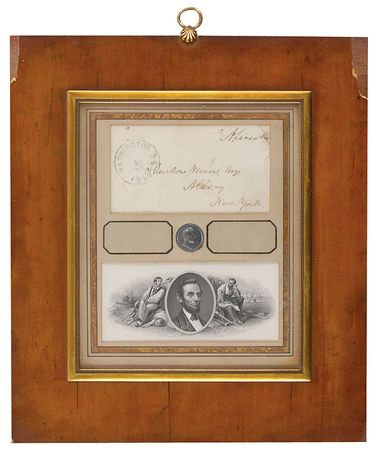 Lot #279 Abraham Lincoln: Rare franked correspondence to a prominent supporter who later came out against the Emancipation Proclamation - Image 2