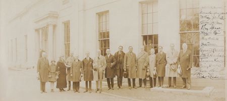 Lot #1071 Composers: Phenomenal oversized photo of fourteen legendary composers sent to Washington to stand up for songwriters? rights in the spring of 1924 - Image 2