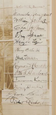 Lot #1071 Composers: Phenomenal oversized photo of fourteen legendary composers sent to Washington to stand up for songwriters? rights in the spring of 1924 - Image 3
