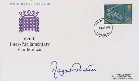 Lot #631 Margaret Thatcher First Day Cover and Bookplate - Image 1