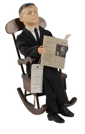 Lot #89 John F. Kennedy Toy Rocking Chair: Scarce Kennedy rocker toy removed from the market on White House orders, with many destroyed after the assassination - Image 1