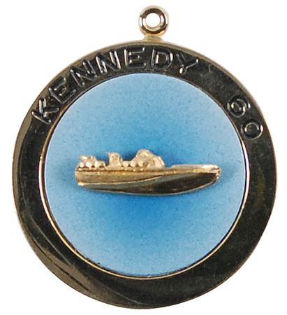 Lot #61 John F. Kennedy Campaign Charms Campaign Pin and Medallion - Image 2