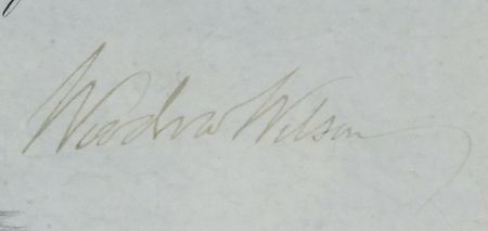 Lot #324 Woodrow Wilson Signed Document - Image 2