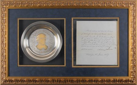 Lot #284 Andrew Johnson: With the potential for a major inter-oceanic canal, Johnson works earnestly to assure good relations with Nicaragua - Image 1