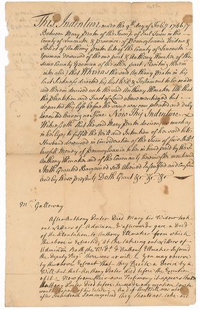 Lot #436 Declaration of Independence: George Ross: Extremely scarce and early letter from the Pennsylvania signer - Image 1