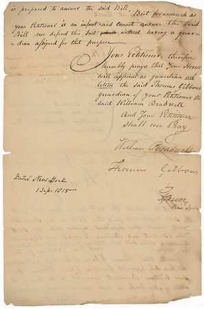 Lot #411 Aaron Burr: Burr defends the interest of an infant’s inheritance during the War of 1812 - Image 2