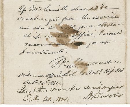 Lot #282 Abraham Lincoln: On a hectic day of domestic and international business at the White House, Lincoln discharges a soldier to become a clerk - Image 2