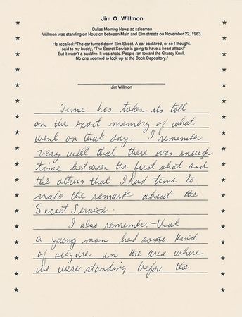 Lot #140 Kennedy Assassination: Jim Willmon - Image 1