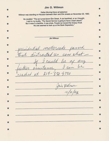 Lot #140 Kennedy Assassination: Jim Willmon - Image 2
